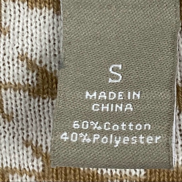 BANANA REPUBLIC Gold And Cream Long Sleeves Sweater, Size Small - Picture 4 of 8